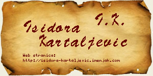 Isidora Kartaljević vizit kartica
